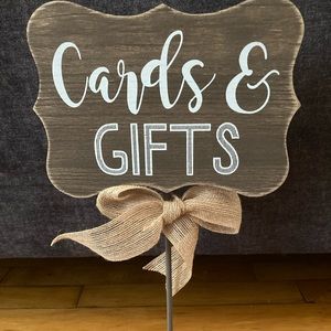 Cards and gifts sign